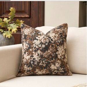 Farmhouse Floral Throw Pillow Cover LARGE 24x24” (1-count)